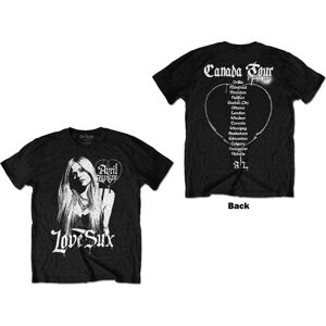 Avril Lavigne Unisex T-Shirt: Love Sux (Back Print) (Large)