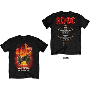 AC/DC Unisex T-Shirt: FTATR 40th Flaming (Back Print) (Large)