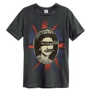 Sex Pistols: Queen Amplified Large Vintage Charcoal T Shirt