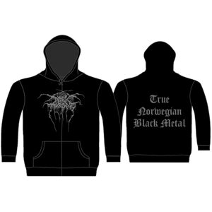 DARKTHRONE - TRUE NORWEGIAN BLACK METAL ZIPPED HOODIE (LARGE)