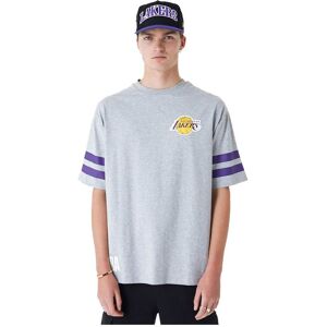 New Era Kortærmet T-shirt Nba Arch Grphc Los Angeles Lakers Grå M Mand