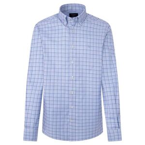 Hackett Lang ærmet Skjorte Summer Gingham Blå XL Mand