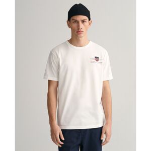 Gant Kortærmet T-shirt Reg Archive Shield Emb Hvid L Mand