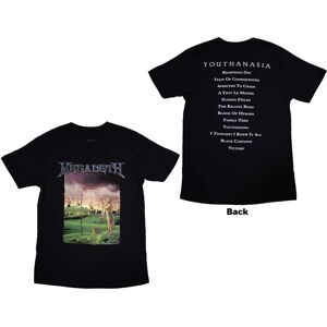 Megadeth Unisex T-Shirt: Youthanasia Tracklist (Back Print) (Medium)