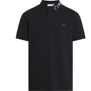 Calvin Klein Kortærmet Polo Stretch Embroid Logo Sort L Mand