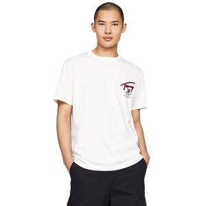 Tommy Jeans Kortærmet T-shirt Reg 3d Street Signtr Ext Hvid S Mand