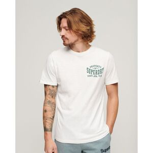 Superdry Kortærmet T-shirt Athletic College Graphic Hvid L Mand