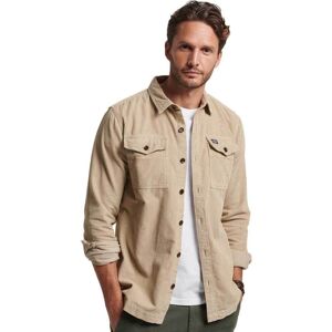 Superdry Lang ærmet Skjorte Vintage Cord Beige 2XL Mand