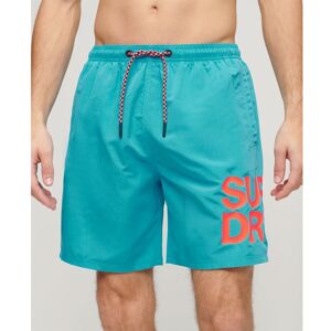 Superdry Svømmeshorts Sportswear Logo 17´´ Blå M Mand