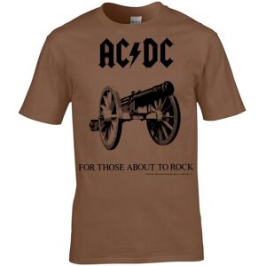 AC/DC For Those about to rock Brown mens t-shirt