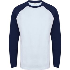 Skinni Fit Skinnifit Raglan langærmet baseball T-shirt med lange ærmer til mænd