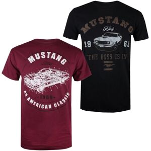 Ford Mustang T-shirt til mænd (pakke med 2)