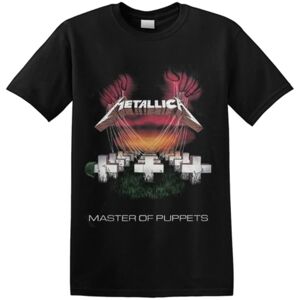 Metallica Unisex T-shirt til voksne med Master Of Puppets Europaturné ´86 med rygtryk