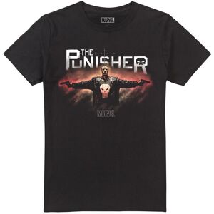 The Punisher T-shirt til mænd med ild