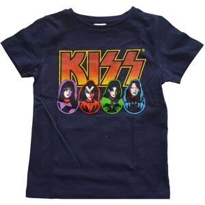Kiss Børne/børn Logo, ansigter og ikoner T-shirt i bomuld