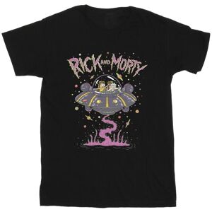 Rick And Morty Mens Pink Spaceship T-Shirt