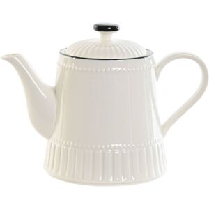 Tekande Home ESPRIT Hvid Sort Porcelæn 1 L