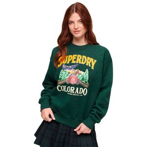 Superdry Sweatshirt Travel Souvenir Graphic Grøn S Kvinde