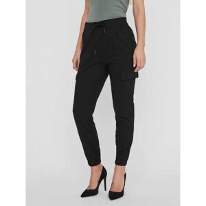 Vero Moda Eva Mid Waist Cargobukser Sort XS / 34 Kvinde