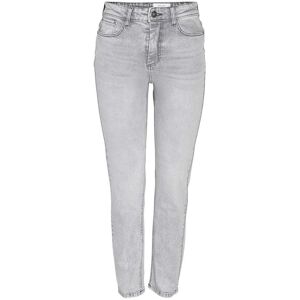 Noisy May Moni Straght Ankle Fit Az277lg Høje Jeans Grå 27 / 30 Kvinde