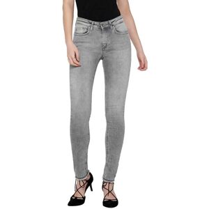 Only Blush Mid Waist Skinny Ankle Raw Rea0919 Jeans Grå XS / 34 Kvinde