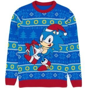 Sonic The Hedgehog Unisex voksen strikket juletrøje til voksne