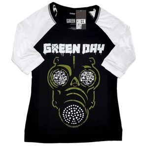 Green Day Ladies Raglan T-Shirt: Green Mask (X-Small)