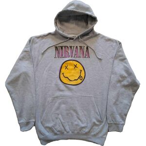 Nirvana Unisex Pullover Hoodie: Xerox Smiley Pink (Large)