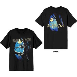 Iron Maiden Unisex T-Shirt: Fear of the Dark Oval Eddie Moon (Back Print) (Medium)