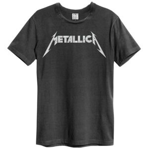 Metallica: Logo Amplified Vintage Charcoal Medium T Shirt