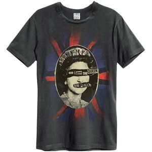 Sex Pistols: Queen Amplified Large Vintage Charcoal T Shirt