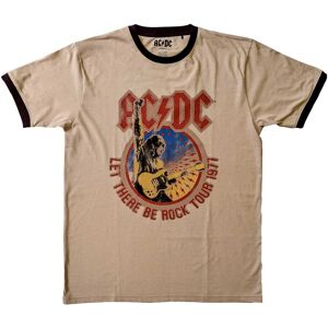 AC/DC Unisex Ringer T-Shirt: Let There Be Rock Tour '77 (Small)