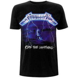 Metallica Unisex T-shirt til voksne med tryk på ryggen af Ride The Lightning Tracks