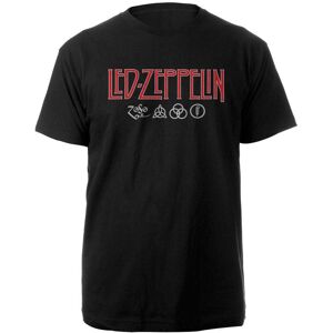 Led Zeppelin Unisex T-shirt med logo med symboler for voksne