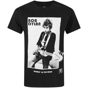 Bob Dylan Unisex T-shirt til voksne, der blæser i vinden