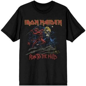 Iron Maiden Unisex voksen nummer af udyret løber til bjergene med nødlidende bomulds T-shirt