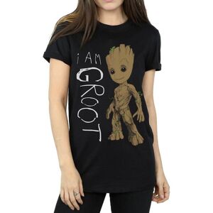 Guardians Of The Galaxy Womens/Ladies I Am Groot Scribble Boyfriend T-Shirt