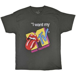 MTV Unisex Adult I Want My MTV Rolling Stones Logo T-Shirt
