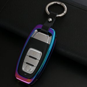 Shoppo Marte A Style Car Auto Buckle Key Shell Colorful Ring Zinc Alloy Car Chain Shell Car Key Shell Case for Audi, Random Color Delivery