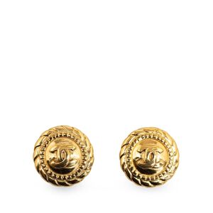 Pre-owned Chanel CC Clip On Earrings Gold