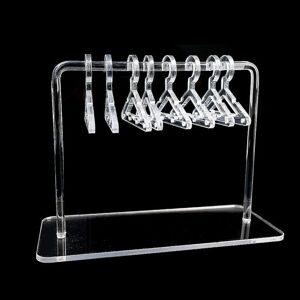 shopnbutik Acrylic Coat Hanger Style Earring Storage Display Stand Holder(Transparent)