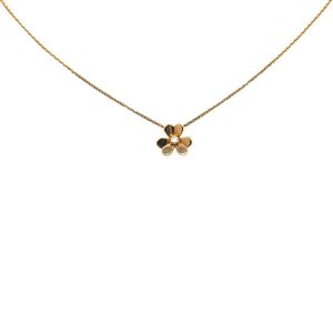 Pre-owned Van Cleef and Arpels 18K Yellow Gold and Diamond Frivole Pendant Necklace Gold