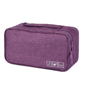 Shoppo Marte Bra Underwear Drawer Organizers Travel Storage Dividers Socks Briefs Cloth Case Clothing Wardrobe Box Bag(Purple)