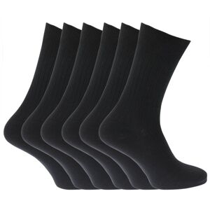 Universal Textiles Herre 100% bomulds ribbet klassiske sokker (pakke med 6 stk.)
