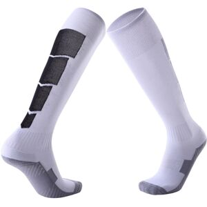 Shoppo Marte Adult Non-Slip Over-Knee Football Socks Thick Comfortable Wear-Resistant High Knee Socks(White)