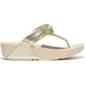 Fitflop Klipklapper Lulu Padded-knot Metallic-leather Toe-post Gylden EU 37 Kvinde