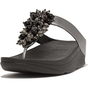 Fitflop Klipklapper Fino Bauble-bead Toe-post Sort EU 40 Kvinde