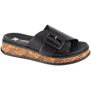 Rieker Flip-Flops W0803-00, Kvinde, Slides, sort