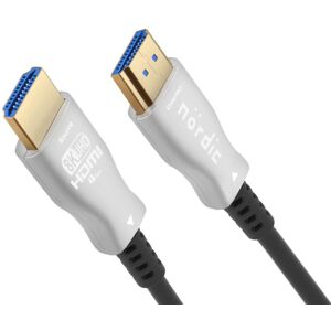 NÖRDIC 15m aktivt AOC optisk fiberkabel HDMI 2.1 8K 60Hz 4K 120Hz 48Gbps Dynamic HDR, eARC, VRR kompatibel med RTX 3080 3090