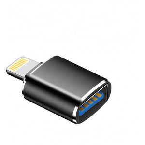 NÖRDIC USB3.0 OTG til Lightning Adapter (Ikke-MFI'er) sort støtte til iOS tilslutte USB-enheder til iPhone og iPad